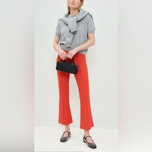 Clare V. Le Flare Pants in Bright Poppy | Size XS